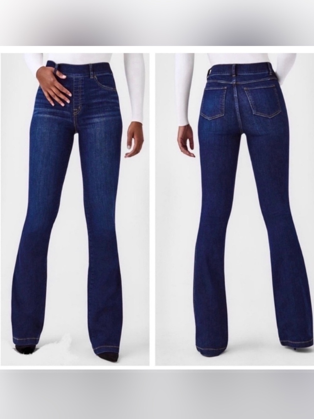 SPANX midnight High-Rise Flare Jeans